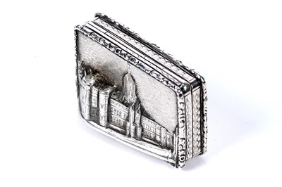 Lot 44 - A Victorian silver castletop vinaigrette, by Nathaniel Mills, Birmingham 1836