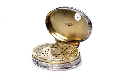 Lot 63 - A rare Scottish provincial silver mounted granite vinaigrette, c.1865