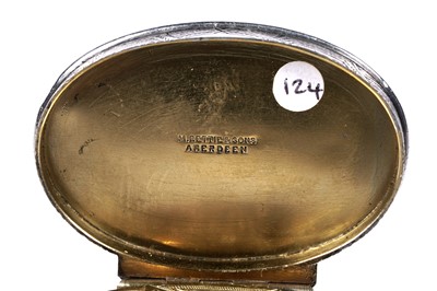 Lot 63 - A rare Scottish provincial silver mounted granite vinaigrette, c.1865