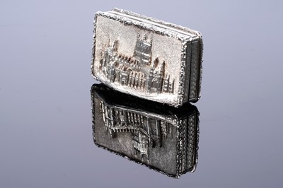 Lot 29 - A rare Victorian silver castletop vinaigrette by Nathaniel Mills, Birmingham 1844