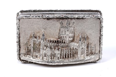 Lot 29 - A rare Victorian silver castletop vinaigrette by Nathaniel Mills, Birmingham 1844