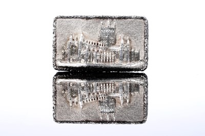 Lot 29 - A rare Victorian silver castletop vinaigrette by Nathaniel Mills, Birmingham 1844