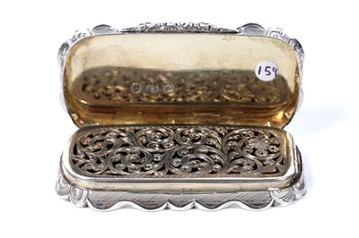 Lot 34 - A rare large Victorian silver castletop vinaigrette by Alfred Taylor, Birmingham 1855
