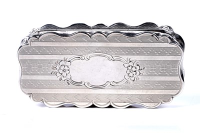 Lot 34 - A rare large Victorian silver castletop vinaigrette by Alfred Taylor, Birmingham 1855