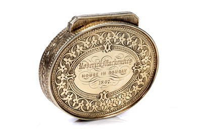 Lot 39 - A very rare Victorian Scottish provincial silvergilt castletop vinaigrette
