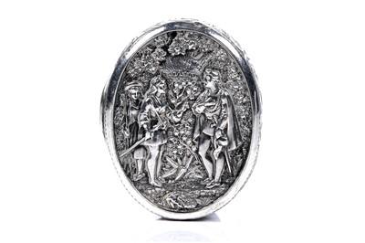 Lot 89 - Theatrical interest: a rare Victorian silver oval vinaigrette, Birmingham 187