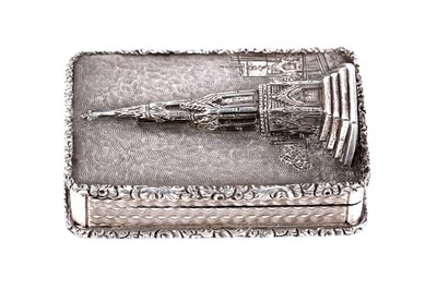 Lot 100 - An early Victorian silver castletop vinaigrette by Nathaniel Mills, Birmingham 1842