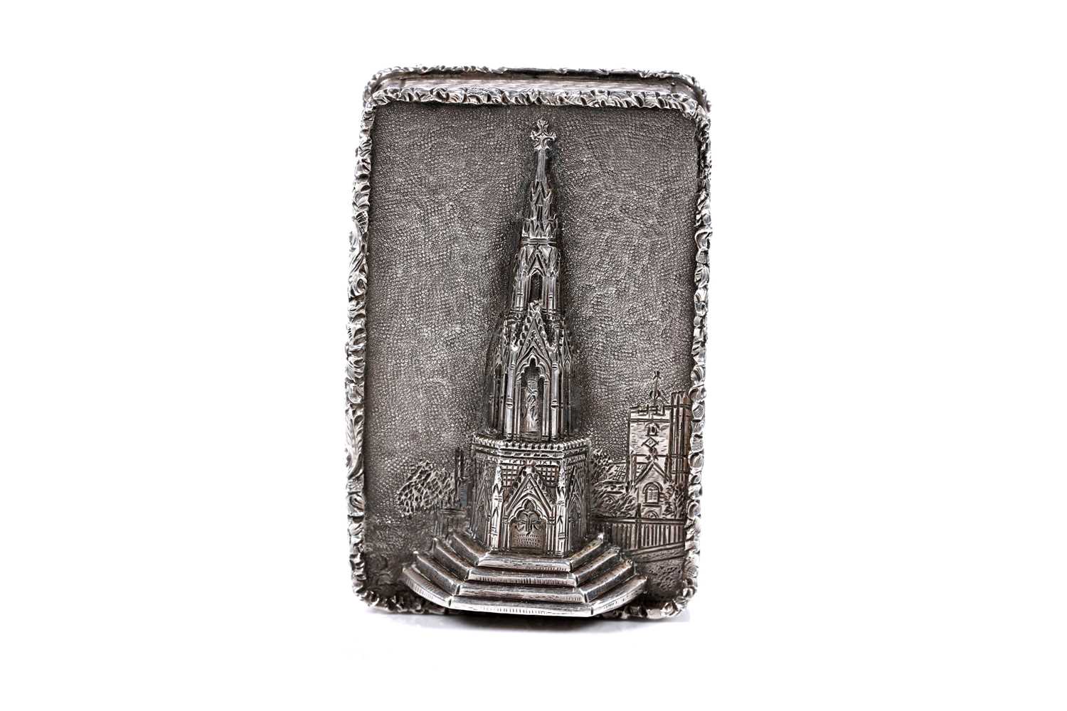 Lot 100 - An early Victorian silver castletop vinaigrette by Nathaniel Mills, Birmingham 1842