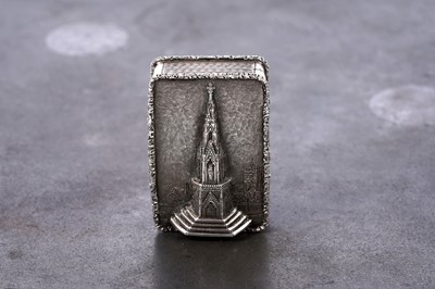Lot 100 - An early Victorian silver castletop vinaigrette by Nathaniel Mills, Birmingham 1842