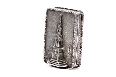 Lot 100 - An early Victorian silver castletop vinaigrette by Nathaniel Mills, Birmingham 1842