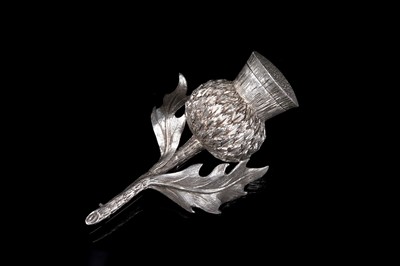 Lot 82 - A Victorian naturalistic silver vinaigrette in the form of a thistle head, London 1876