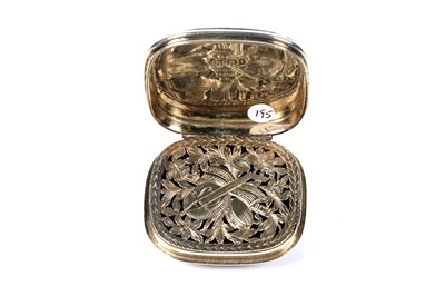 Lot 84 - A William IV silvergilt vinaigrette probably by John Nichols, London 1834