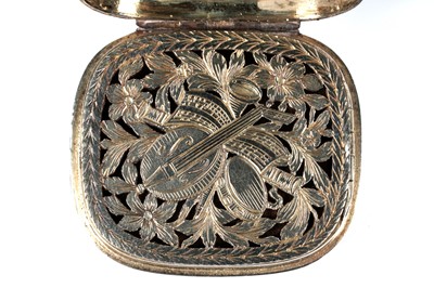 Lot 84 - A William IV silvergilt vinaigrette probably by John Nichols, London 1834