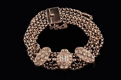 Lot 665 - A Victorian yellow gold bracelet