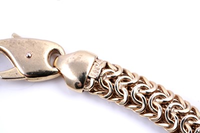 Lot 165 - A contemporary 9ct gold woven necklace