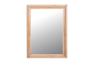 Lot 98 - A rectangular pine-framed wall mirror