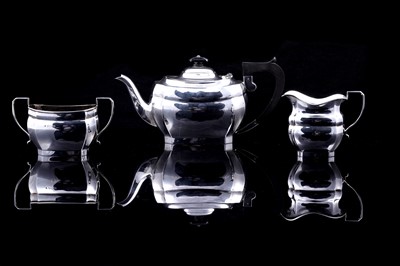 Lot 289 - An Elizabeth II silver three-piece tea service