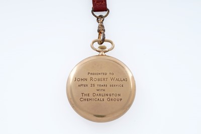 Lot 412 - Omega: a 9ct yellow gold cased open faced pocket watch