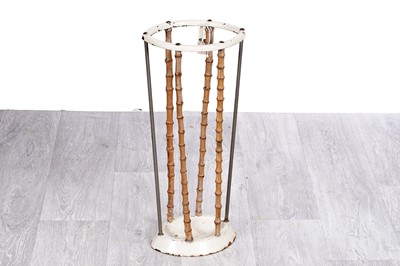 Lot 99 - Artis, Birmingham: a 20th Century bamboo and cast metal stick stand
