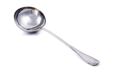 Lot 363 - A rare Scottish provincial silver soup ladle