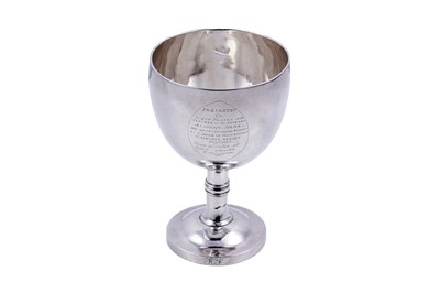 Lot 366 - A Scottish provincial silver goblet on a knopped stem