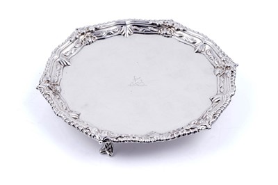 Lot 380 - A Scottish provincial silver waiter or small salver