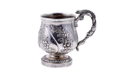 Lot 382 - A mid-19th Century Indian colonial silver Christening mug