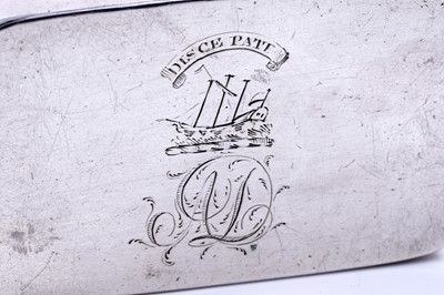 Lot 383 - Naval Interest: a George III Scottish provincial snuff box, William Scott, Dundee.