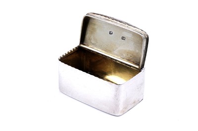 Lot 383 - Naval Interest: a George III Scottish provincial snuff box, William Scott, Dundee.