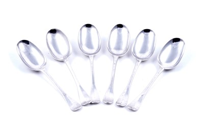 Lot 393 - A set of six George I Scottish silver tablespoons