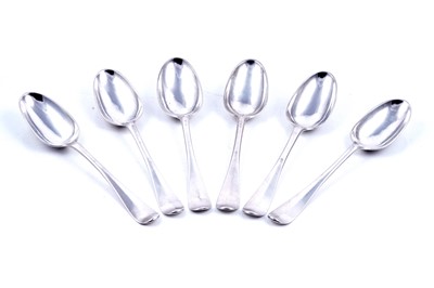 Lot 403 - A set of six George II Scottish silver tablespoons