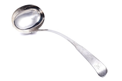 Lot 408 - A Scottish provincial silver soup ladle