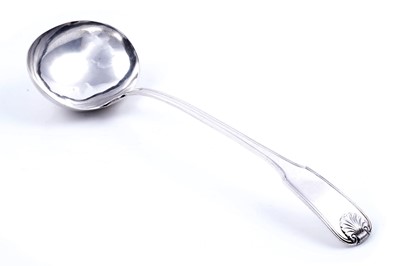 Lot 429 - An early 19th Century Indian colonial silver soup ladle