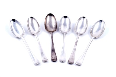 Lot 430 - Six various antique silver tablespoons
