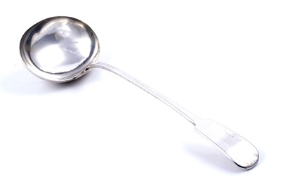 Lot 442 - A mid-19th Century Indian colonial silver soup ladle