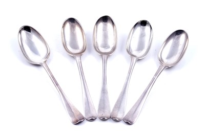 Lot 451 - Five various Scottish silver tablespoons