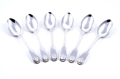 Lot 452 - A set of six Scottish provincial silver teaspoons