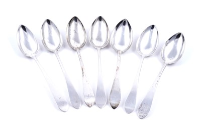 Lot 461 - Seven various Scottish provincial tablespoons, Greenock makers.