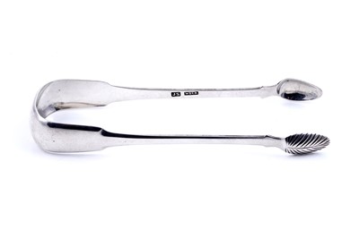 Lot 464 - A pair of Scottish provincial silver sugar tongs