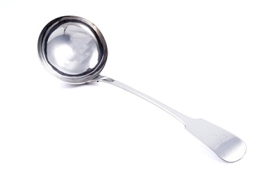 Lot 493 - A Scottish provincial silver soup ladle