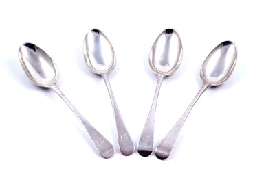 Lot 508 - A set of four late 18th Century colonial silver tablespoons