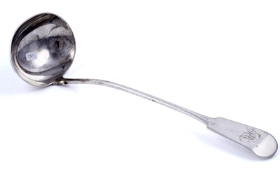 Lot 512 - A Scottish provincial silver soup ladle
