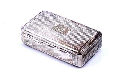 Lot 516 - A George III rectangular silver snuff box