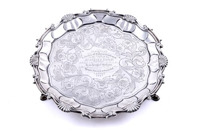 Lot 521 - Andrew Smith-Mauchline: an early Victorian small Scottish silver salver
