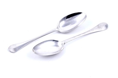 Lot 528 - A pair of Scottish provincial silver tablespoons