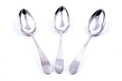 Lot 539 - A set of three Scottish provincial tablespoons