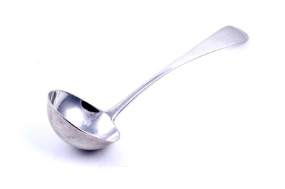 Lot 548 - A Scottish provinical silver sauce ladle