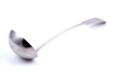 Lot 549 - A Scottish provincial silver soup ladle