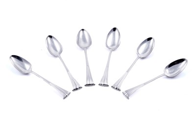 Lot 552 - A rare set of six Scottish provincial silver teaspoons
