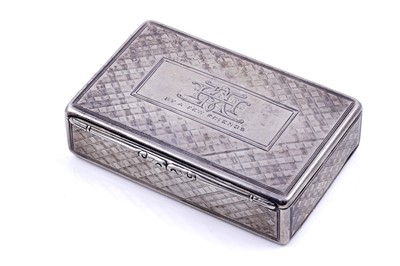 Lot 560 - An early Victorian Scottish silver snuff box